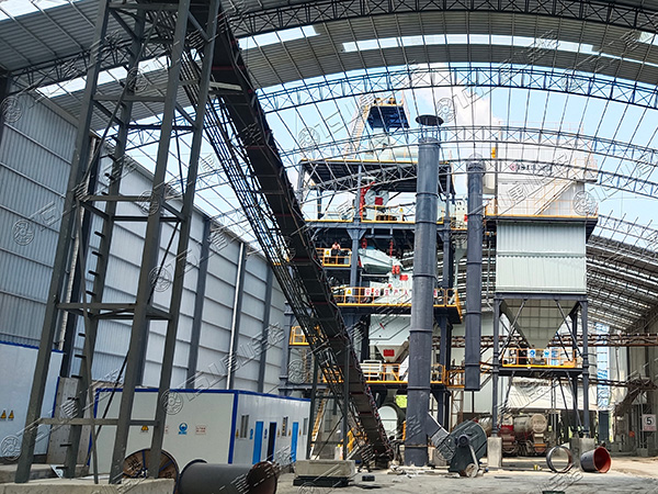 石粉料不用水洗砂，上套干法制砂樓